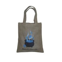 Re-useable Natural Color Jute Grocery Bag With Self Handle