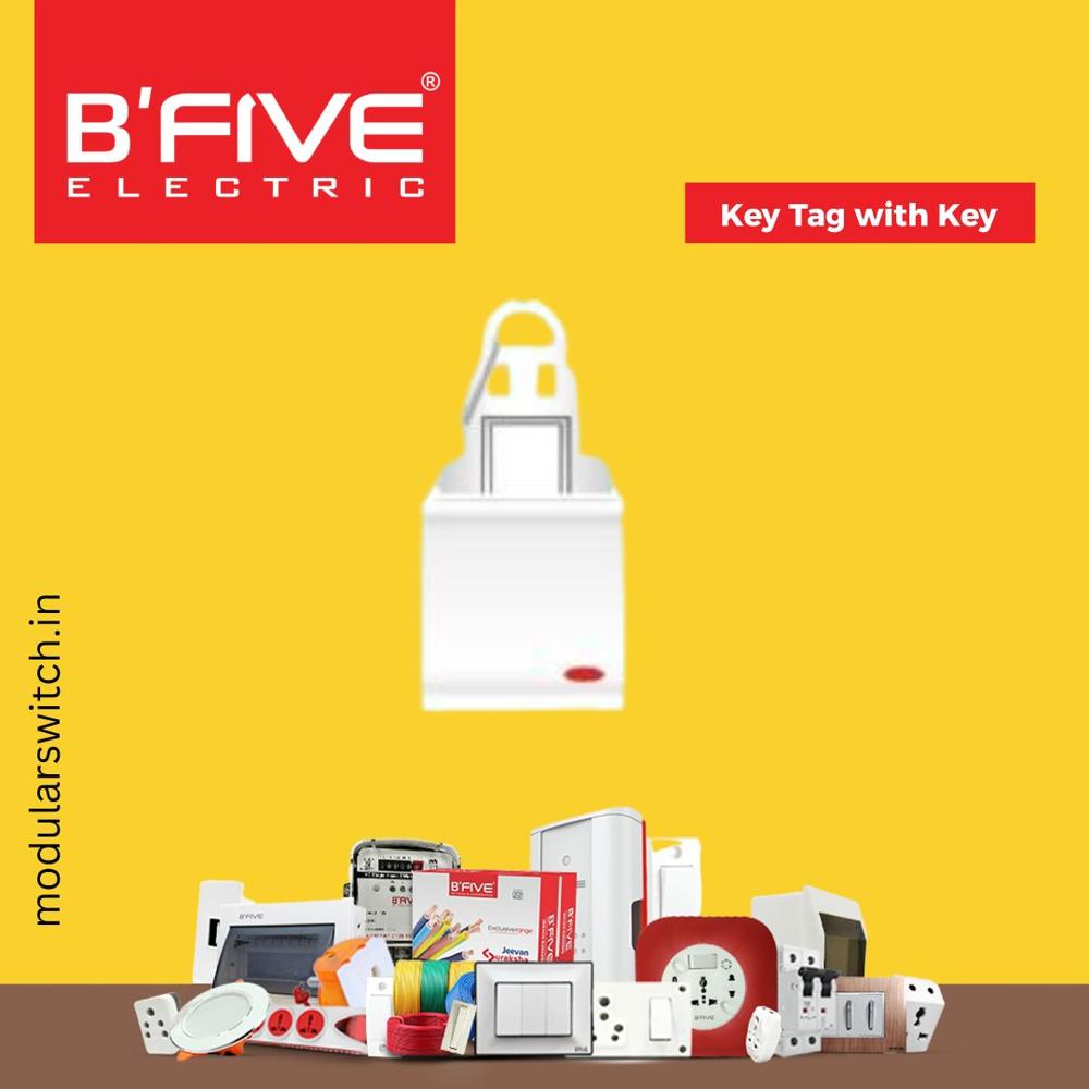 Key Tag With Key - Color: White