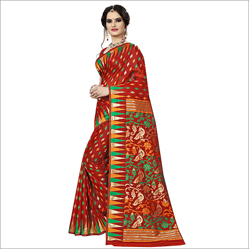 Multicolor Ladies Designer Bhagalpuri Saree