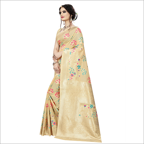 Ladies Cotton Silk Saree - Printed Pattern, Versatile for Casual Wear in Rainy, Summer, and Winter Seasons