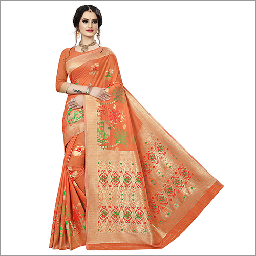 Casual Party Wear Cotton Silk Saree