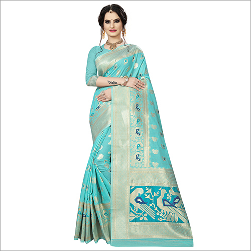 Casual Ladies Butter Silk Saree