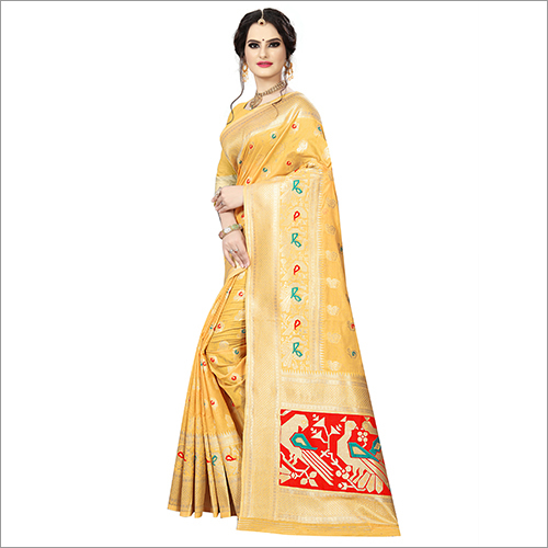 Multicolor Ladies Modern Cotton Silk Saree