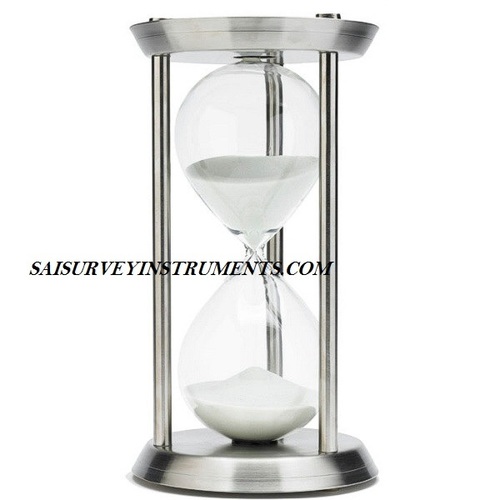 CHROME NAUTICAL SAND TIMER - 7 x 7 x 12 - (60 MIN)