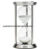 CHROME NAUTICAL SAND TIMER - 7 x 7 x 12 - (60 MIN)