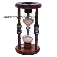 ANTIQUE WOOD HOURGLASS SAND TIMER