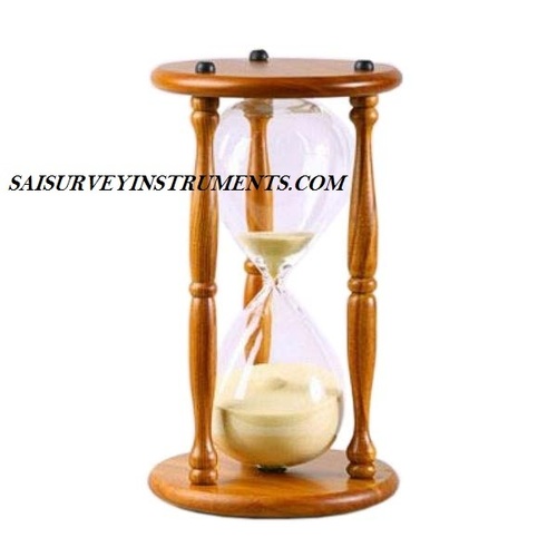 Wooden Hourglass Sand Timer With Yellow Sand (100 Min)