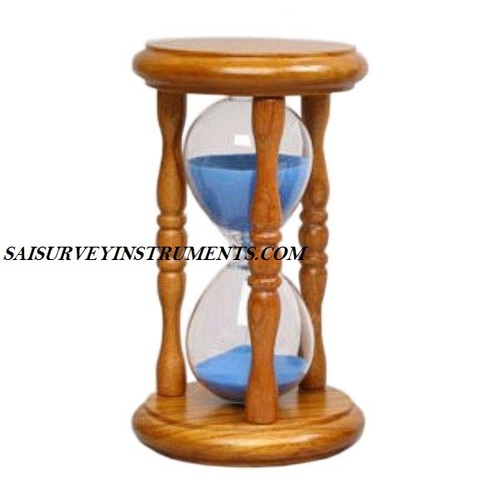 Maritime Wooden Sand Timer With Blue Sand