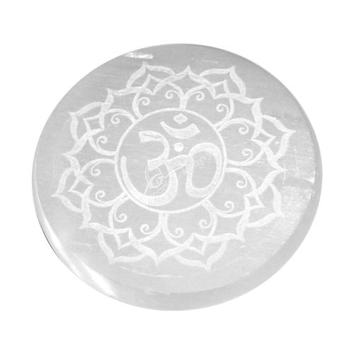 Etched Selenite Round OM
