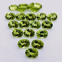 5x7mm Peridot Faceted Oval Loose Gemstones