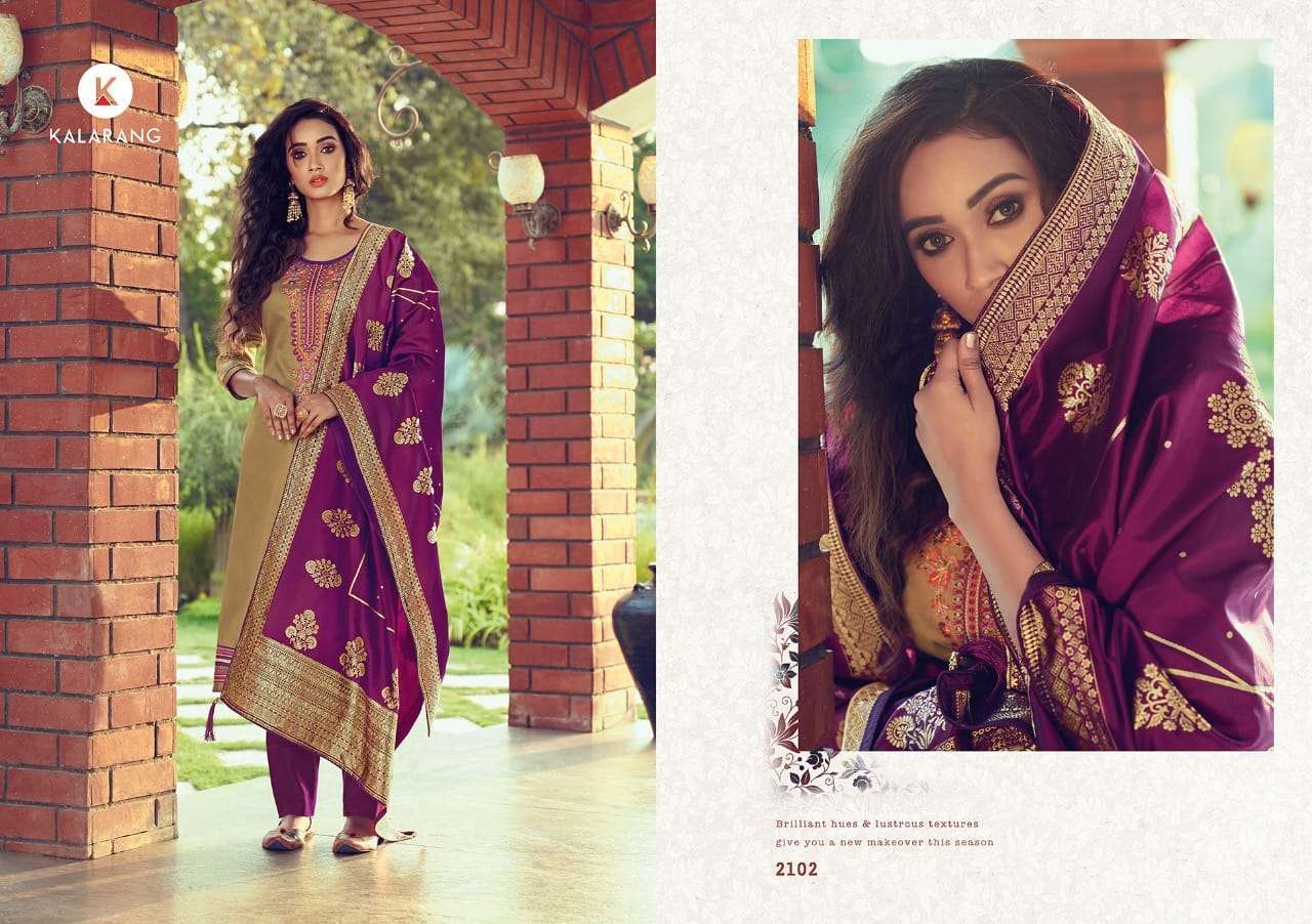 Kalarang Fashion Malvika Vol 4 Jam Silk Cotton With Embroidery Dress Material Catalog