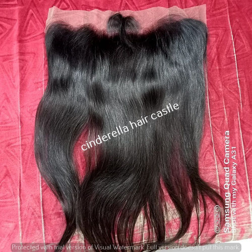 Natural Brown Indian Virgin Black Lace Frontal Human Hair