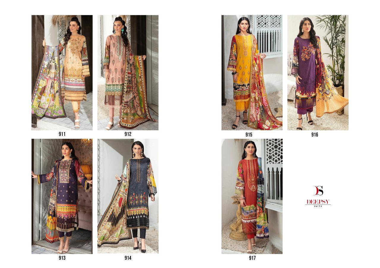 Deepsy Suits Elan Vol 13 Satin Silk With Embroidery Dress Material Catalog