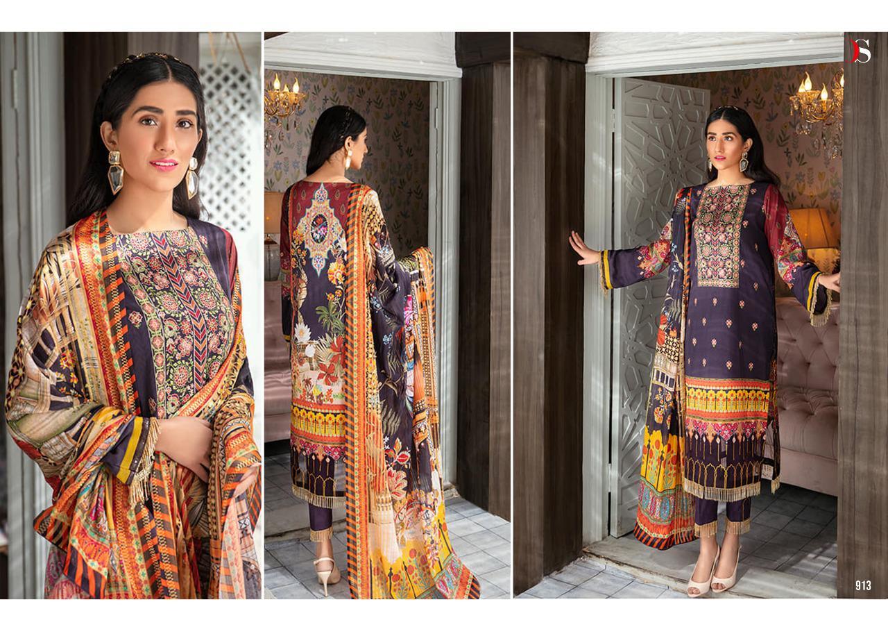 Deepsy Suits Elan Vol 13 Satin Silk With Embroidery Dress Material Catalog