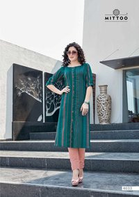 Mittoo Mohini Nx Rayon Slub Kurti With Bottom Catalog