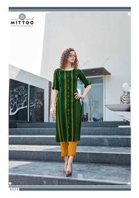 Mittoo Mohini Nx Rayon Slub Kurti With Bottom Catalog