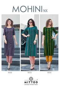 Mittoo Mohini Nx Rayon Slub Kurti With Bottom Catalog
