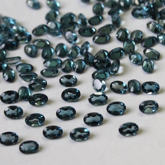 4x5mm London Blue Topaz Faceted Oval Loose Gemstones