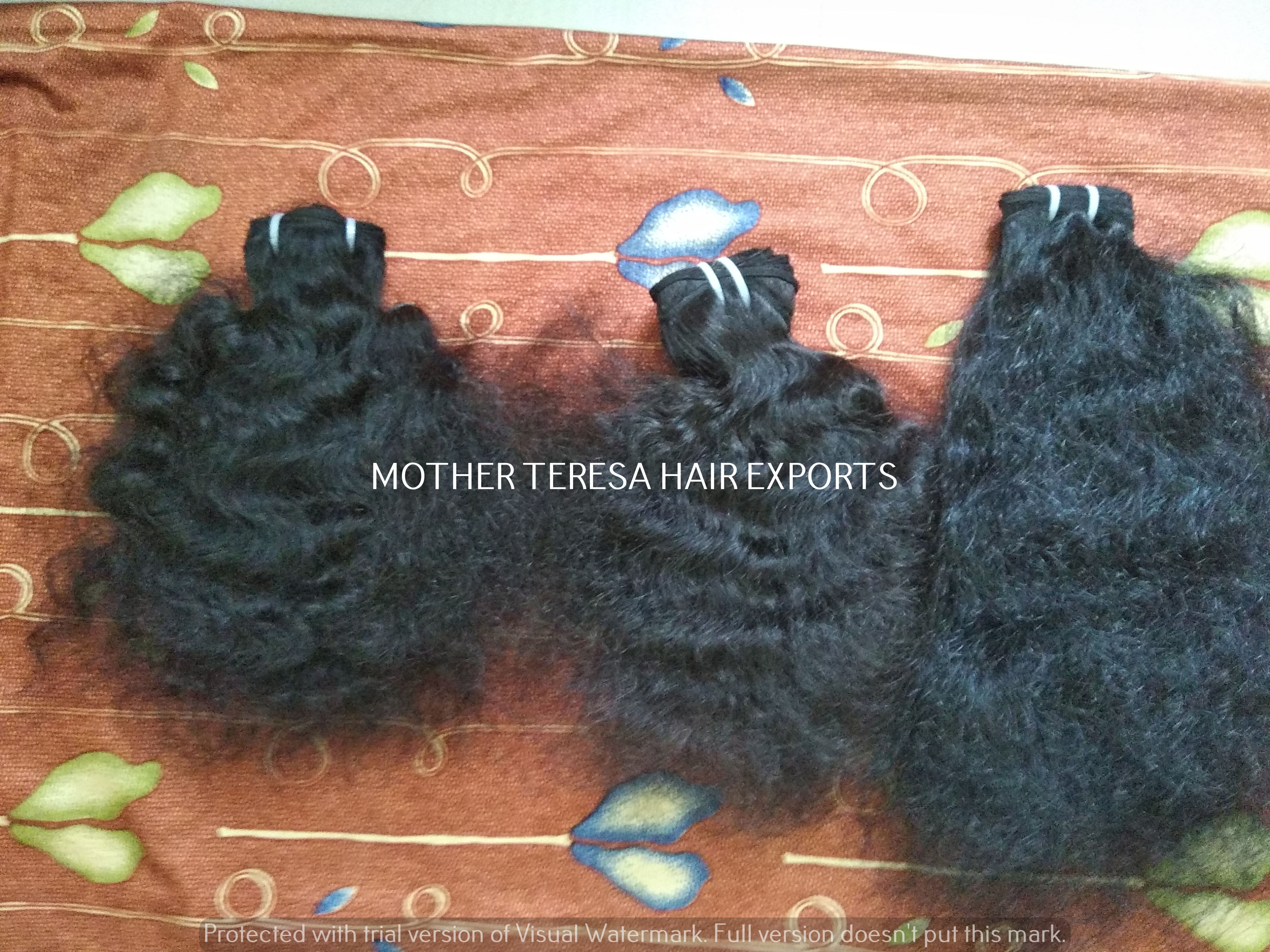 Temple Curly Indian Human Hair Extensions