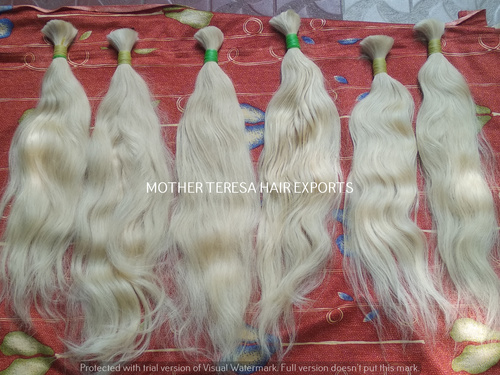 VIRGIN BLONDE HUMAN HAIR EXTENSIONS