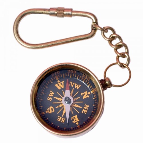 Brass Compass Key-Chain