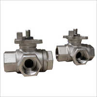 Polished Screwed End 3 Way Ball Valve