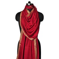 Fine Wool Zari Border Stole