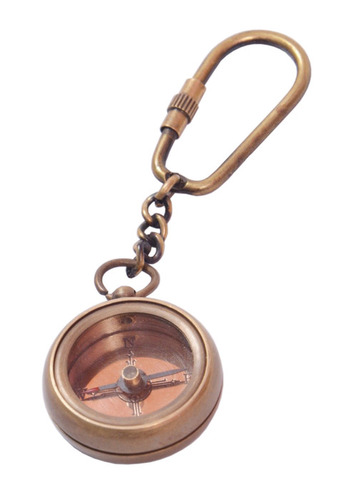 Brass Antique Compass Key-Chain