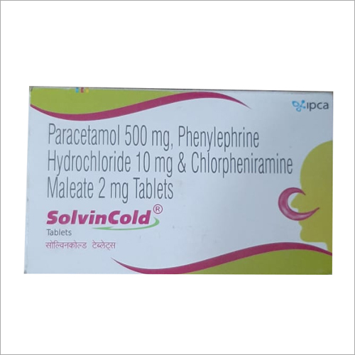 500 mg Paracetamol Phenylephrine 10 mg Hydrochloride and Chlorpheniramine Maleate 2 mg Tablets