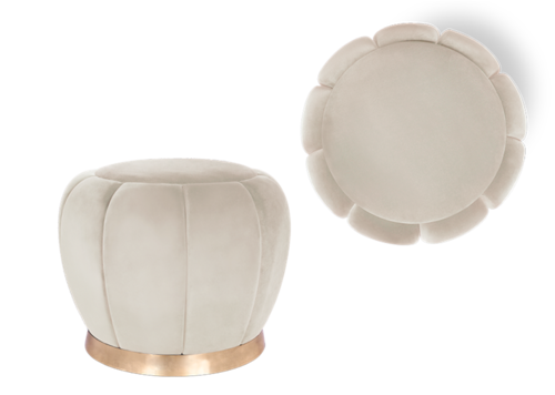 Iron Ring Base Poufs