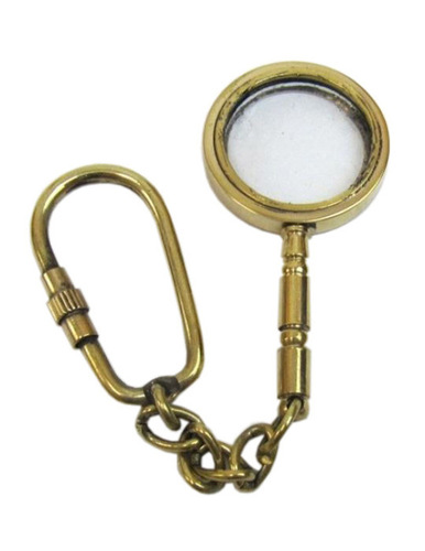 Brass Key Chain Nautical Magnifying Glass