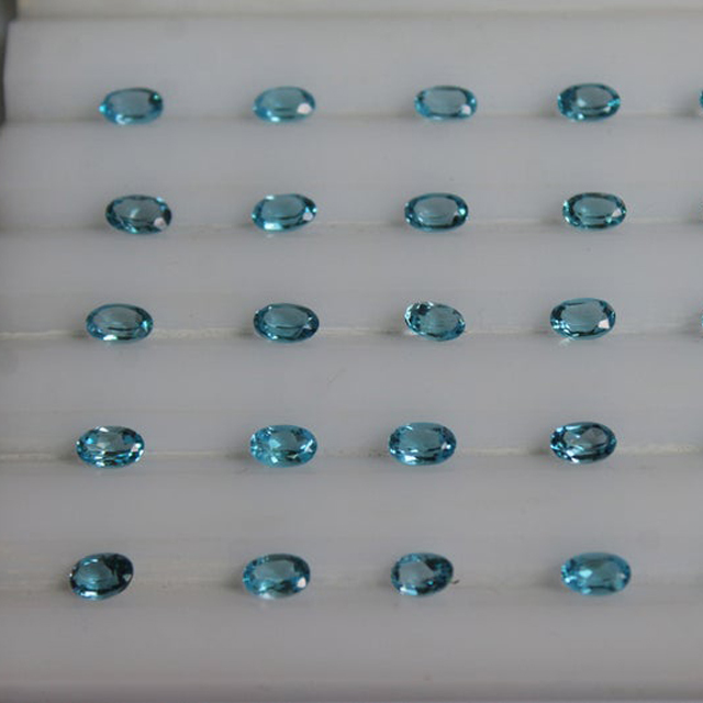 4x5mm Swiss Blue Topaz Faceted Oval Loose Gemstones