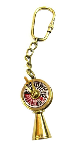 Brown Brass Key Chain Nautical Telegraph