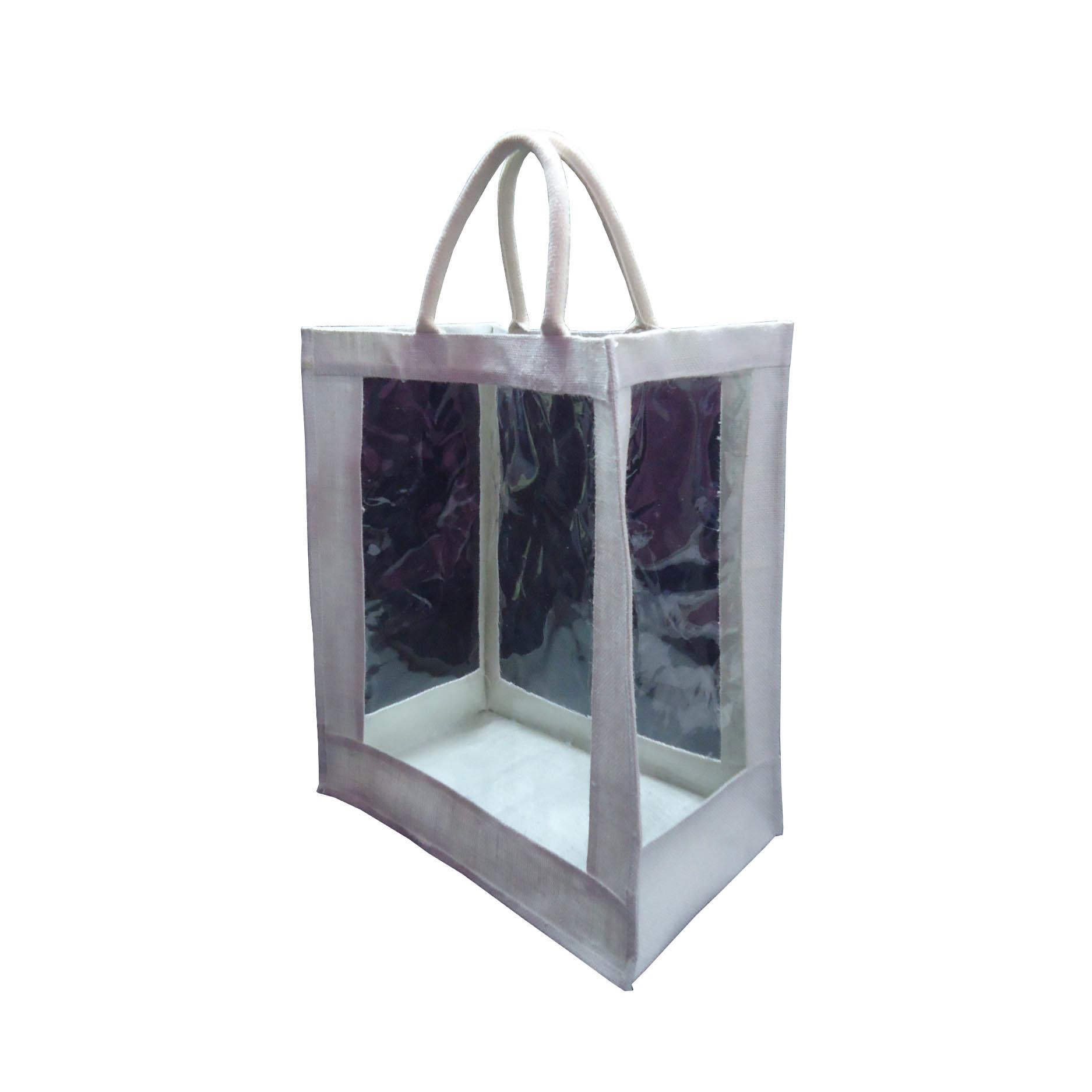 PP Laminated Jute Bag With Padded Rope Handle