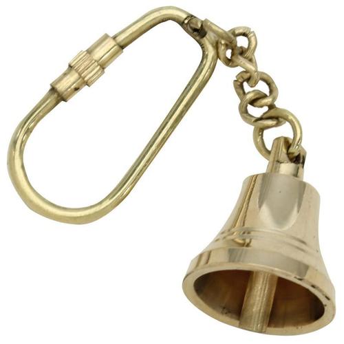 As Shown In Picture Brass Key Chain Ship Bell
