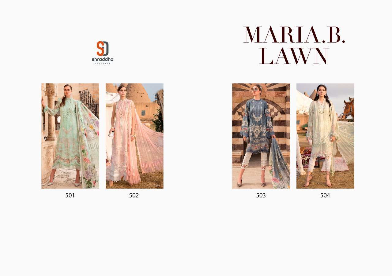 Shraddha Designer Maria B Lawn Vol 1 Lawn Cotton With Embroidery Pakistani Suit Catalog