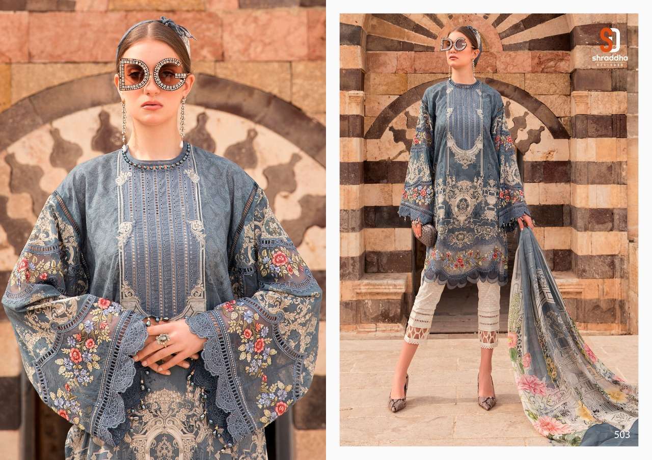 Shraddha Designer Maria B Lawn Vol 1 Lawn Cotton With Embroidery Pakistani Suit Catalog