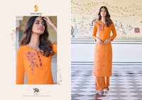 Stylemax Vintage Vol 6 Rayon Embroidered Kurti With Bottom Catalog