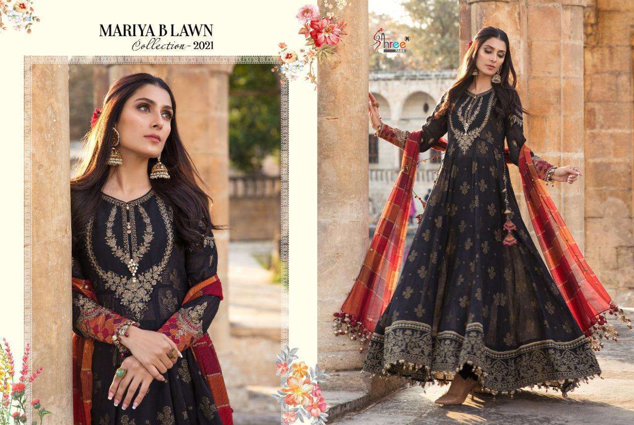 Shree Fabs Maria B Lawn Collection 2021 Lawn Print With Embroidery Pakistani Suit Catalog