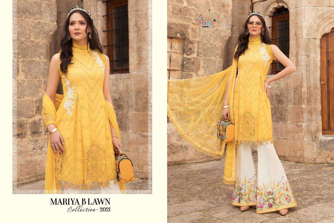 Shree Fabs Maria B Lawn Collection 2021 Lawn Print With Embroidery Pakistani Suit Catalog