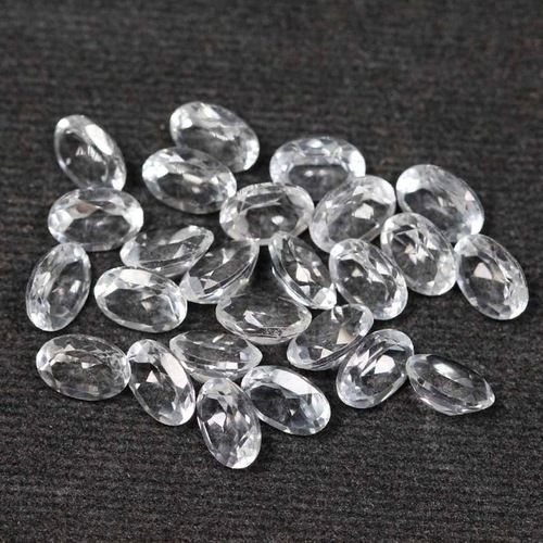 9x11mm White Topaz Faceted Oval Loose Gemstones