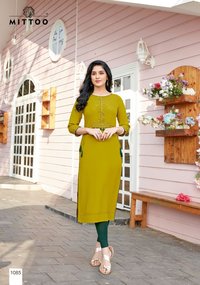 Mittoo Heer Vol 3 Rayon With Embroidery Work Kurti Catalog