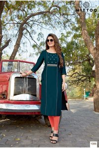 Mittoo Heer Vol 3 Rayon With Embroidery Work Kurti Catalog