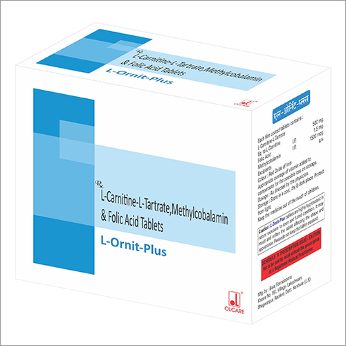 L-Carnitine-L-Tartrate Methylcobalamin And Folic Acid Tablets