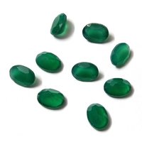 9x11mm Green Onyx Faceted Oval Loose Gemstones