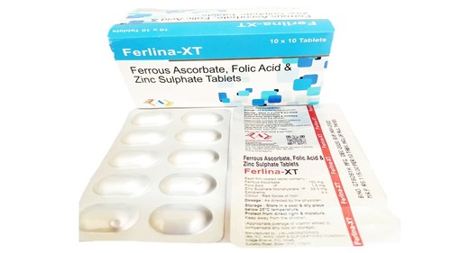 Ferrous ascorbate 100 mg , Zinc & Folic Acid TAB