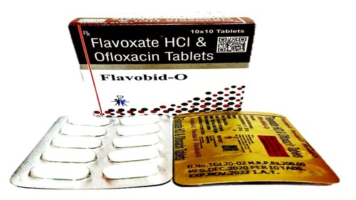 Flavoxate Hydrochloride 200 mg & Ofloxacin 200mg TAB