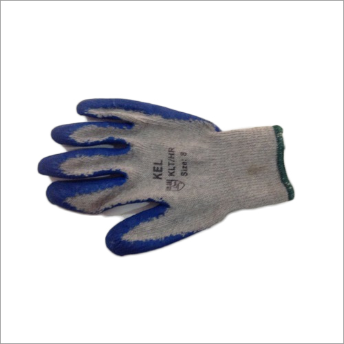 Rubber Cotton Hand Gloves - Rubber & Cotton Fabric, Full Finger Style | Durable Industrial Usage for Optimal Grip & Protection