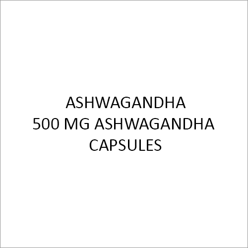 500 Mg Ashwagandha Capsules General Medicines