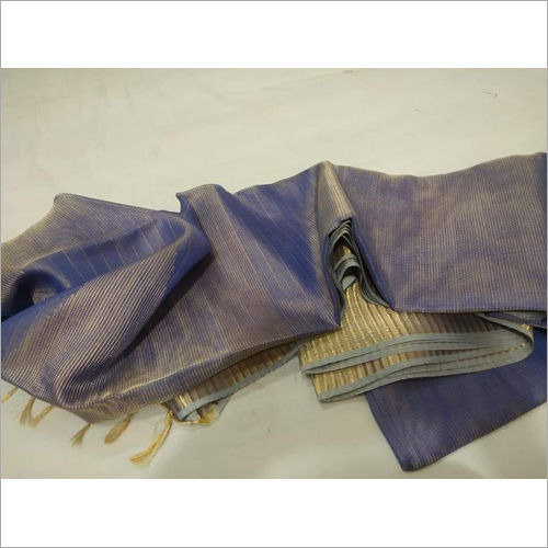 Ladies Grey Tissue Linen Saree